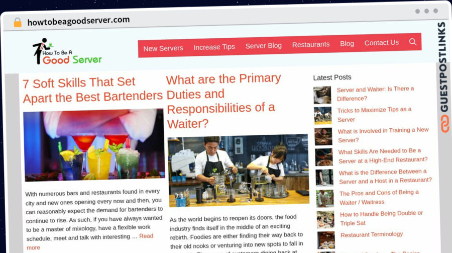 Publish Guest Post on howtobeagoodserver.com