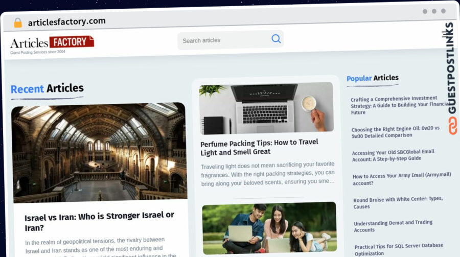 Publish Guest Post on articlesfactory.com