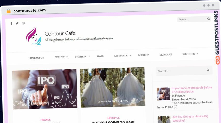 Publish Guest Post on contourcafe.com