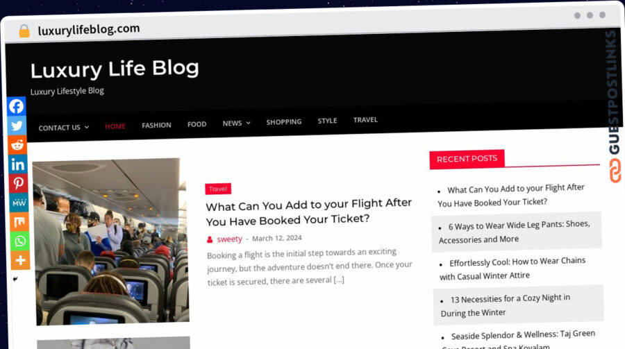 Publish Guest Post on luxurylifeblog.com