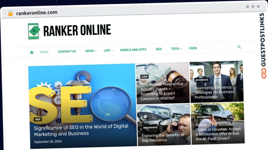 Publish Guest Post on rankeronline.com