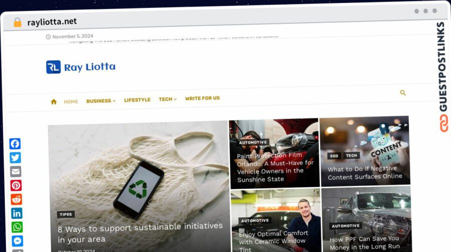 Publish Guest Post on rayliotta.net