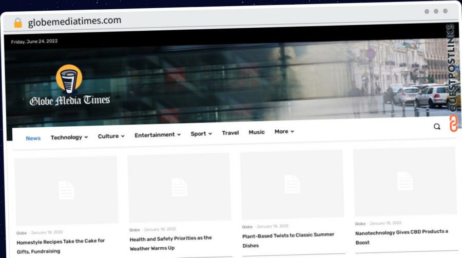 Publish Guest Post on globemediatimes.com