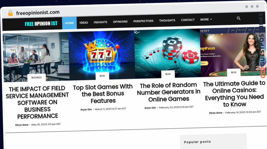 Publish Guest Post on freeopinionist.com