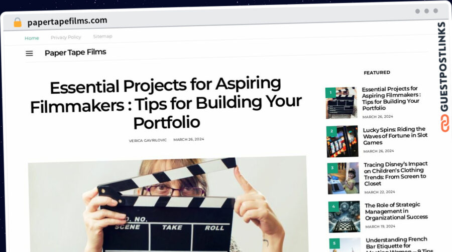 Publish Guest Post on papertapefilms.com