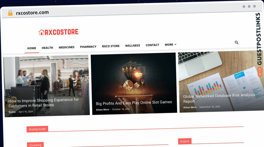 Publish Guest Post on rxcostore.com