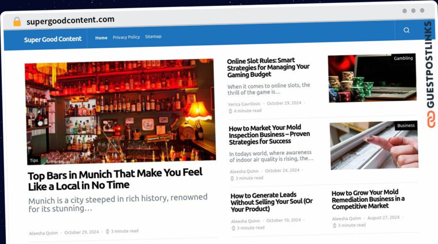 Publish Guest Post on supergoodcontent.com