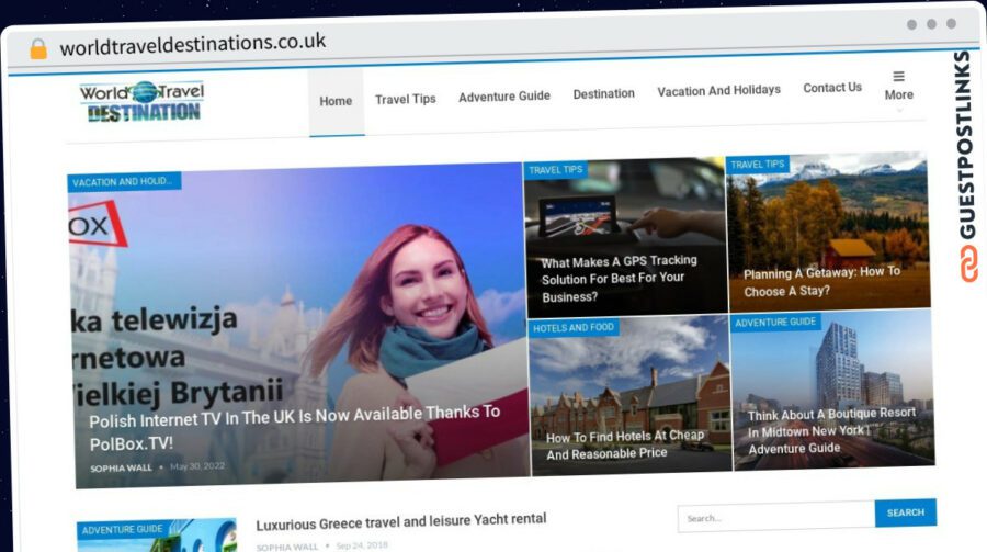 Publish Guest Post on worldtraveldestinations.co.uk