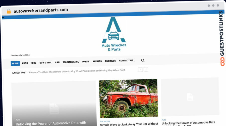 Publish Guest Post on autowreckersandparts.com
