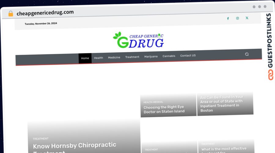 Publish Guest Post on cheapgenericedrug.com