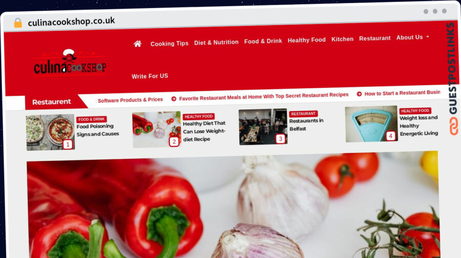 Publish Guest Post on culinacookshop.co.uk