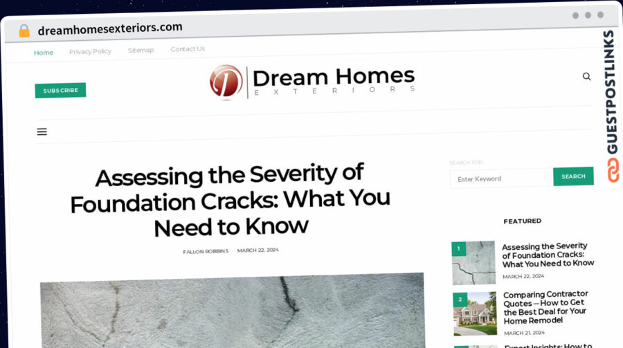 Publish Guest Post on dreamhomesexteriors.com