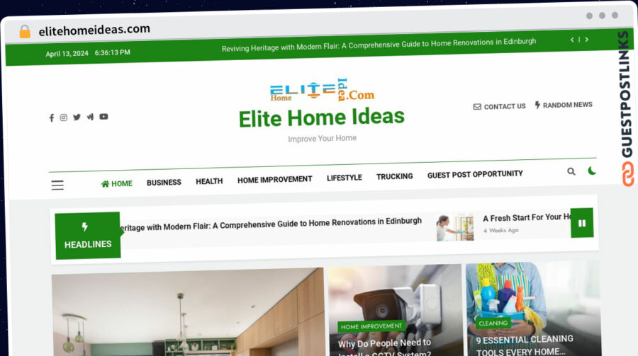 Publish Guest Post on elitehomeideas.com