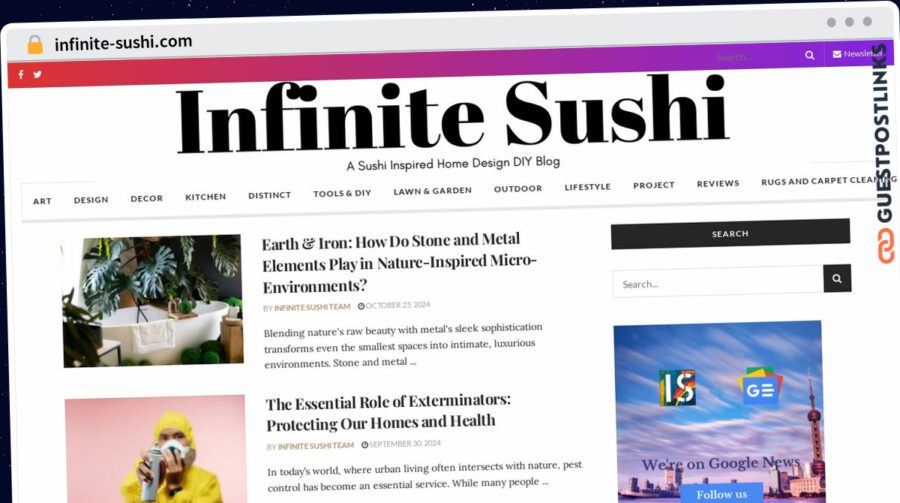 Publish Guest Post on infinite-sushi.com