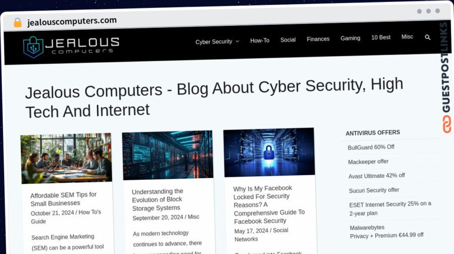 Publish Guest Post on jealouscomputers.com
