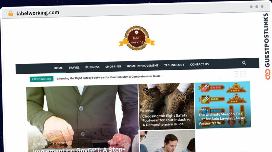 Publish Guest Post on labelworking.com