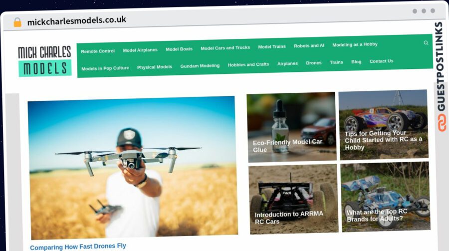Publish Guest Post on mickcharlesmodels.co.uk