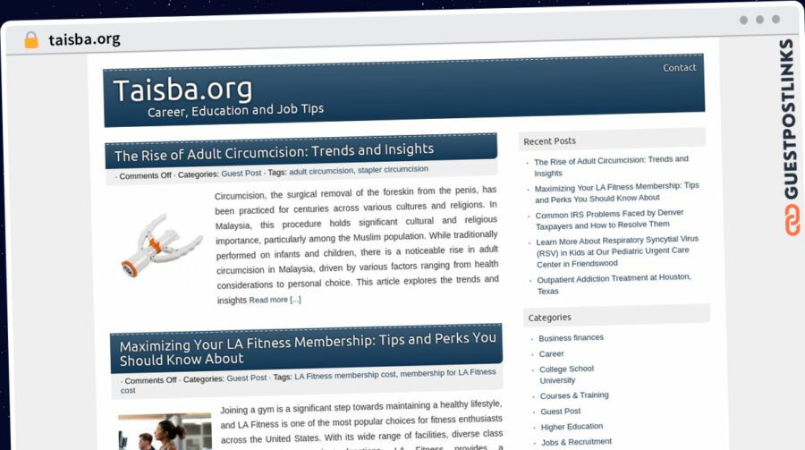 Publish Guest Post on taisba.org