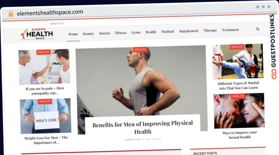 Publish Guest Post on elementshealthspace.com