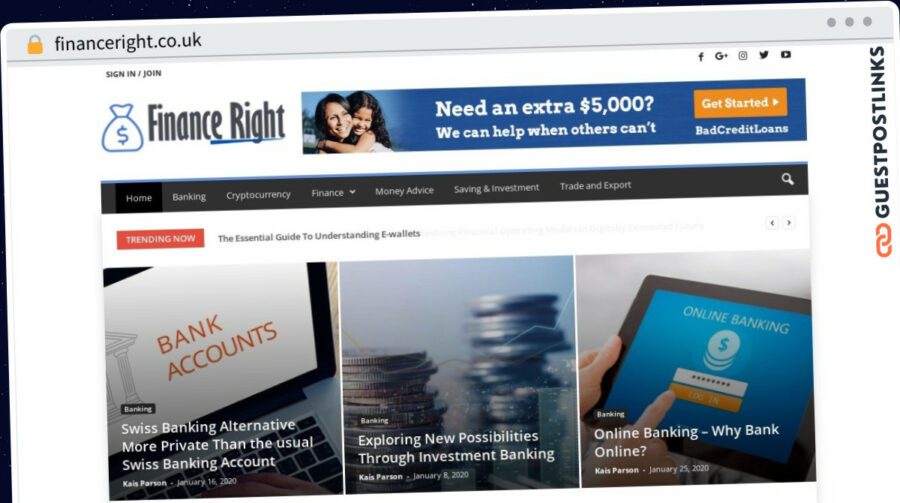 Publish Guest Post on financeright.co.uk