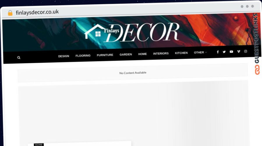 Publish Guest Post on finlaysdecor.co.uk