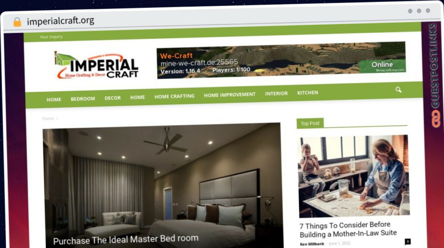 Publish Guest Post on imperialcraft.org