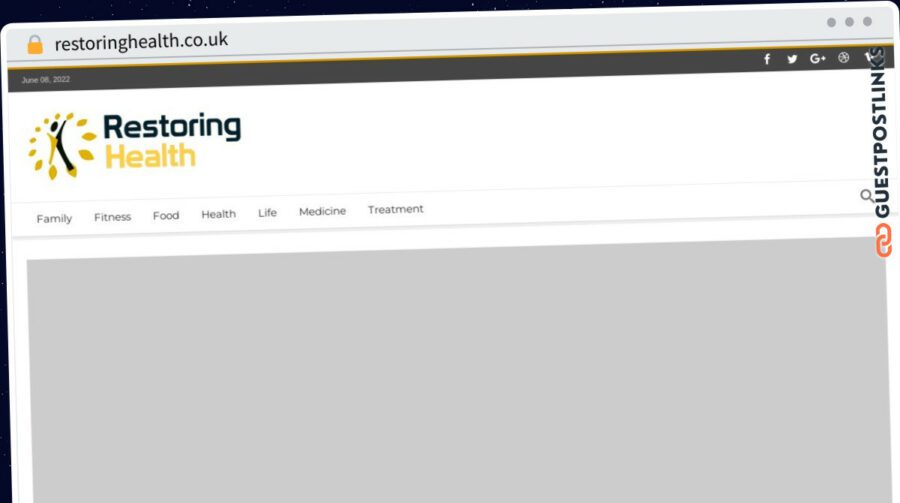 Publish Guest Post on restoringhealth.co.uk