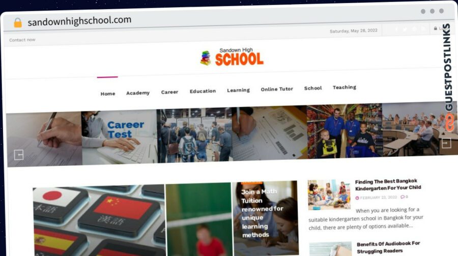 Publish Guest Post on sandownhighschool.com