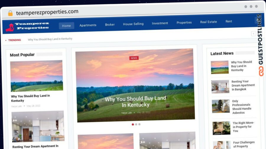 Publish Guest Post on teamperezproperties.com