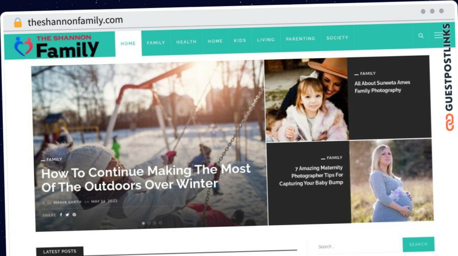Publish Guest Post on theshannonfamily.com