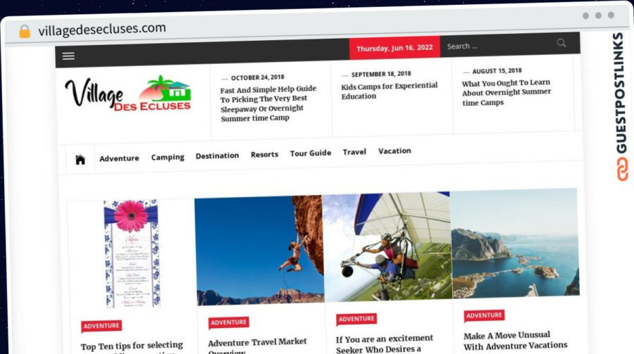 Publish Guest Post on villagedesecluses.com