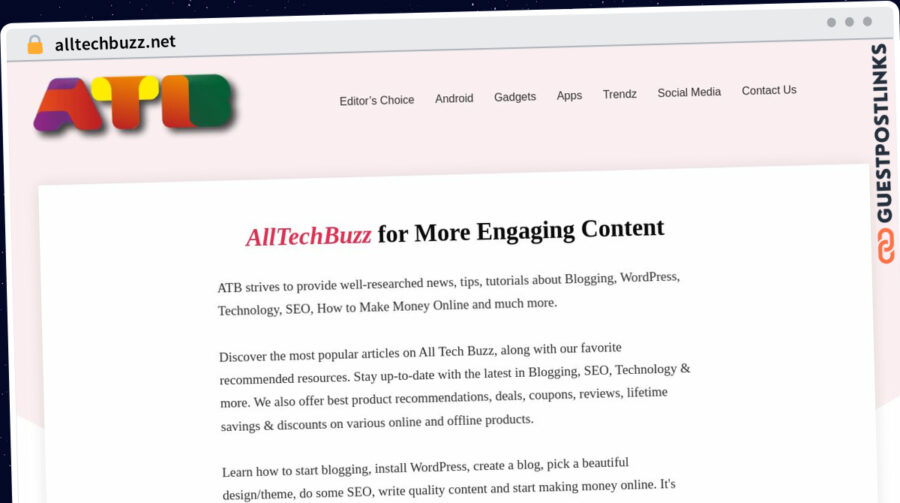 Publish Guest Post on alltechbuzz.net