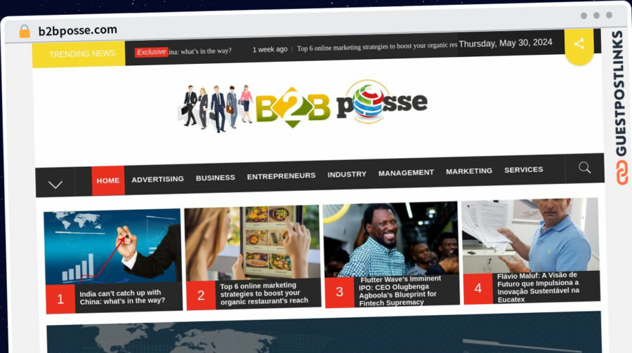 Publish Guest Post on b2bposse.com