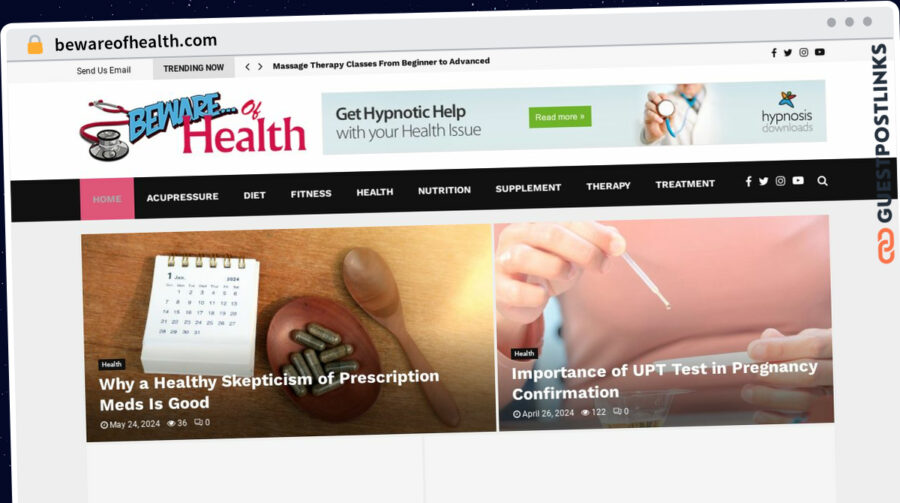 Publish Guest Post on bewareofhealth.com
