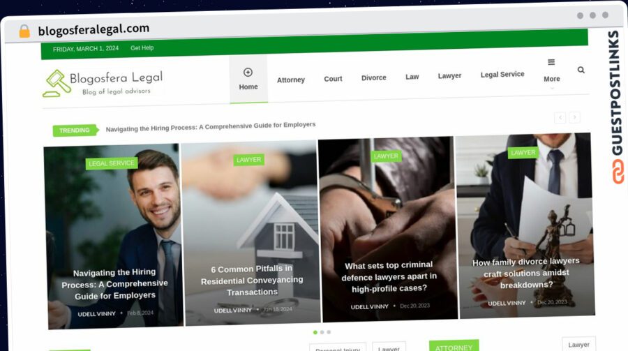 Publish Guest Post on blogosferalegal.com