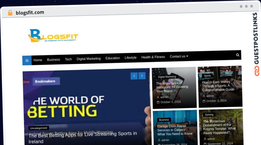 Publish Guest Post on blogsfit.com