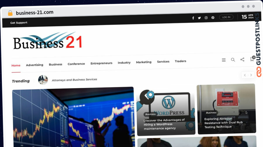 Publish Guest Post on business-21.com