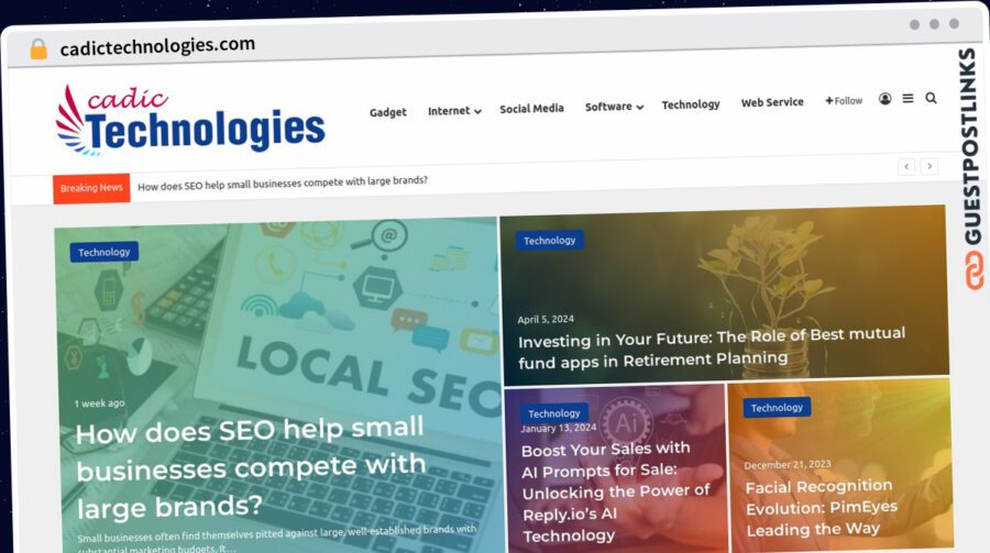 Publish Guest Post on cadictechnologies.com