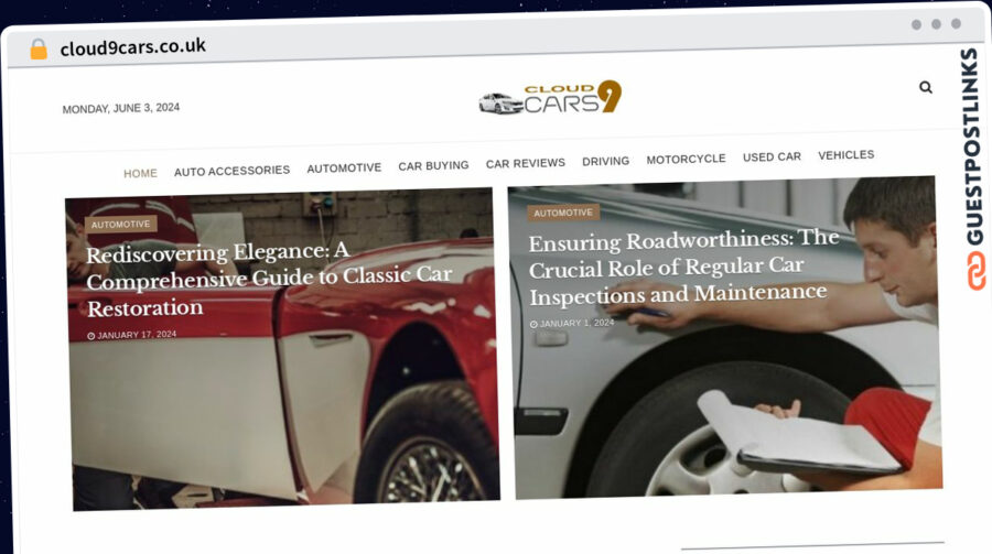 Publish Guest Post on cloud9cars.co.uk
