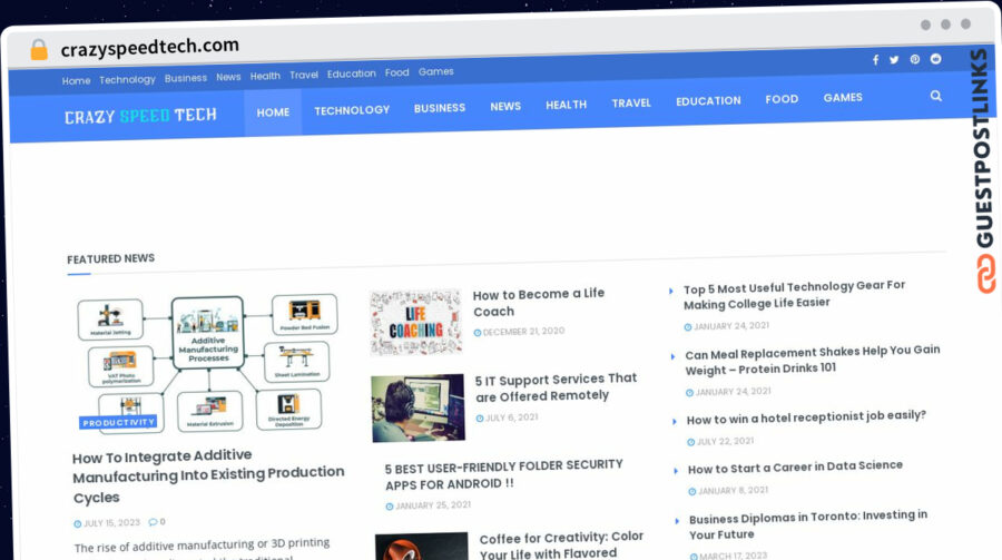 Publish Guest Post on crazyspeedtech.com
