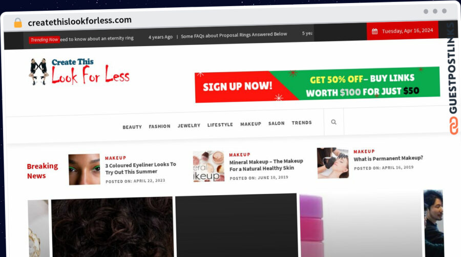 Publish Guest Post on createthislookforless.com
