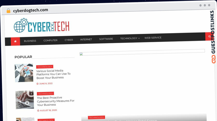 Publish Guest Post on cyberdogtech.com