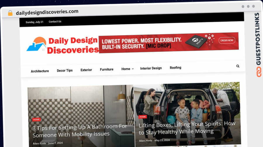 Publish Guest Post on dailydesigndiscoveries.com