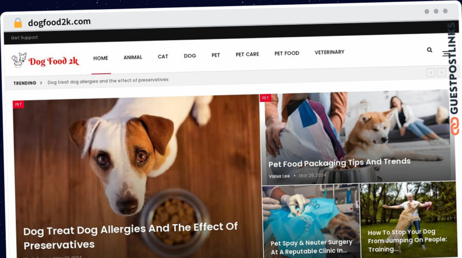 Publish Guest Post on dogfood2k.com
