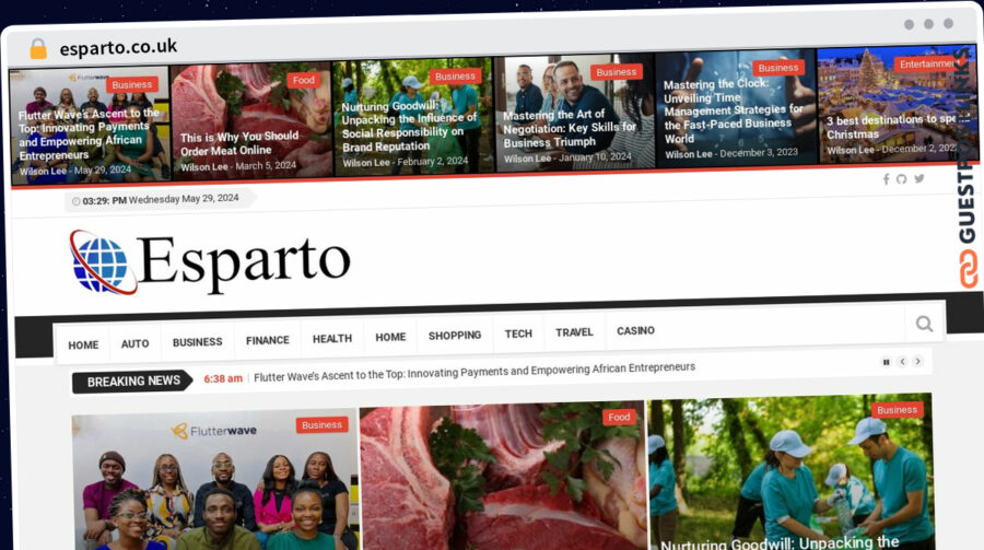 Publish Guest Post on esparto.co.uk