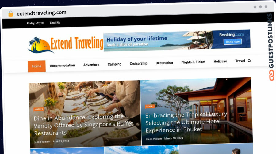 Publish Guest Post on extendtraveling.com