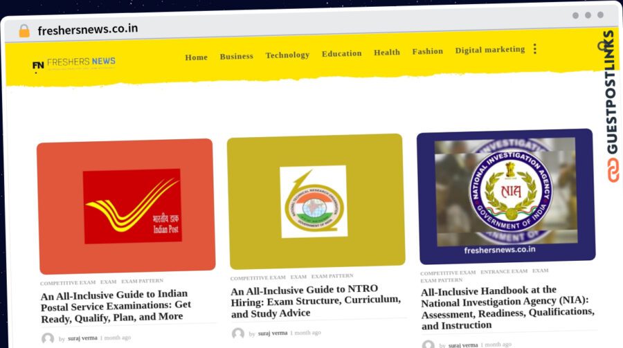 Publish Guest Post on freshersnews.co.in