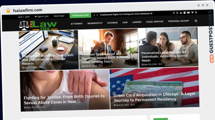 Publish Guest Post on fsalawfirm.com
