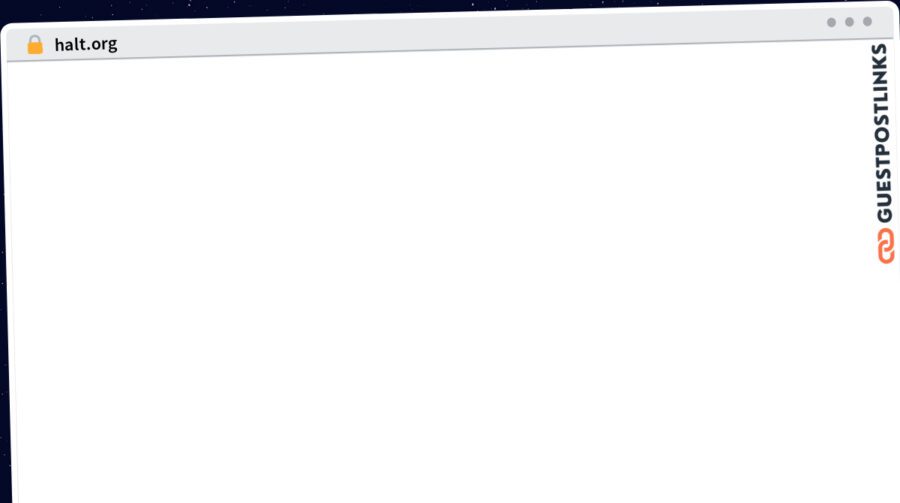 Publish Guest Post on halt.org