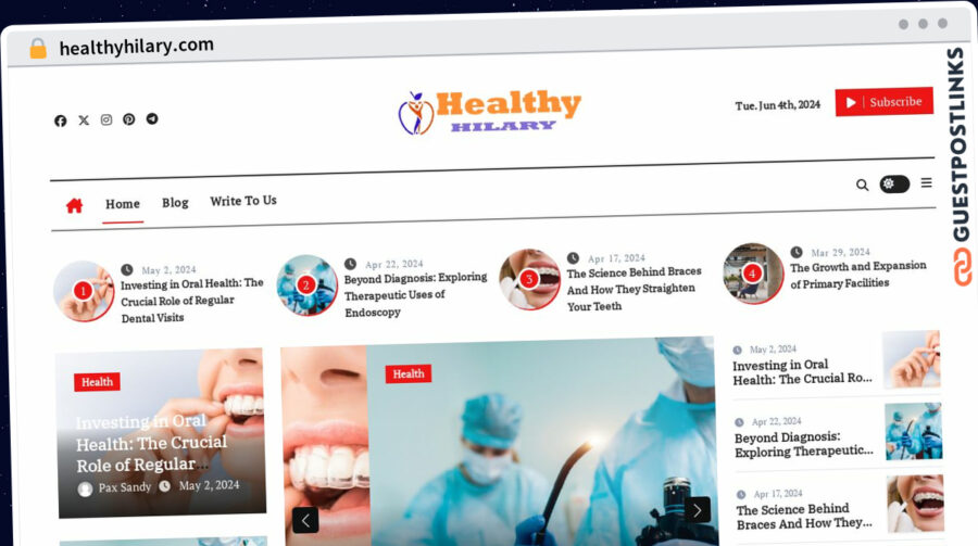 Publish Guest Post on healthyhilary.com
